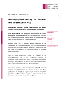 Presseinformation der Kooperationsgemeinschaft Mammographie