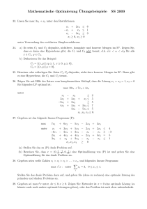 Mathematische Optimierung ¨Ubungsbeispiele SS 2009