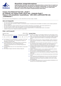 Wesentliche Anlegerinformationen Invesco Asia Balanced Fund (der