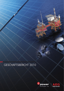Annual Report 2010 - AEG Power Solutions