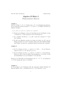 Algebra II Blatt 3 Wintersemester 2013/14