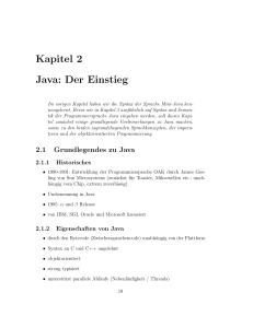 Kapitel 2 Java: Der Einstieg