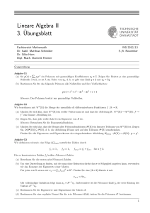 Lineare Algebra II 3.¨Ubungsblatt