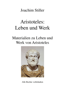 Aristoteles - von Joachim Stiller