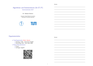 Algorithmen und Datenstrukturen (für ET/IT - CAMP-TUM