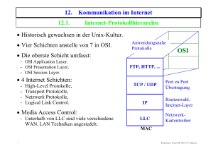 Blätter zur Vorlesung - Verteilte Systeme