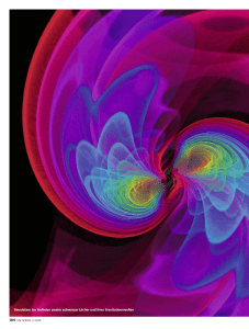 Simulation der Kollision zweier schwarzer Löcher und