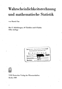 Wahrscheinlichkeitsrechnung und mathematische Statistik