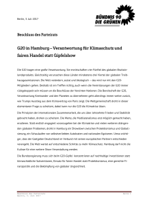 Beschluss des Parteirats "G20 in Hamburg – Verantwortung für