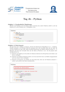 Tag 4b - Python