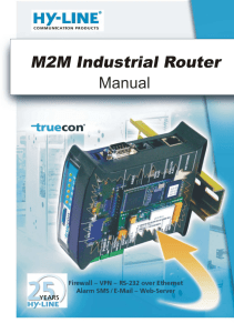 HY-LINE truecon Router Manual HY-LINE Communication Products