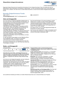 Heureka Outperformance Fonds - Börse