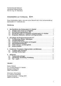 C++ - Fachbereich Maschinenbau - FH