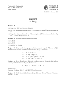 Algebra - TU Darmstadt/Mathematik
