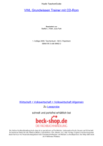 VWL Grundwissen Trainer mit CD-Rom - Toc - Beck-Shop