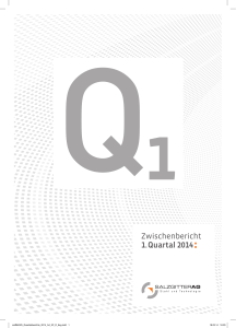 Zwischenbericht 1. Quartal 2014