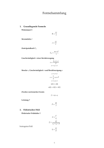Formelsammlung