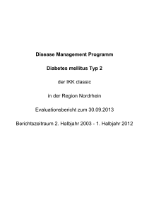 Disease Management Programm Diabetes mellitus Typ