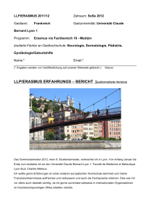 LLP/ERASMUS ERFAHRUNGS – BERICHT (ausformulierte Version)