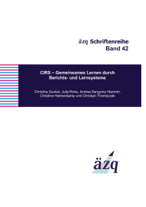 CIRS – Gemeinsames Lernen durch Berichts