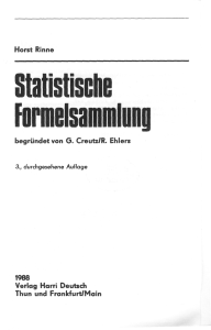 Statistische Formelsammlung