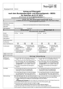 Antrag auf Elterngeld nach dem Bundeselterngeld