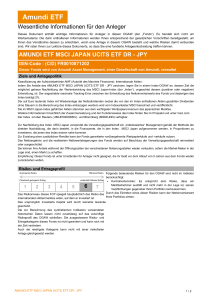 Wesentliche Informationen für den Anleger AMUNDI ETF MSCI