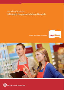 Minijobs im gewerblichen Bereich