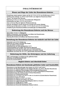 Quelle der Zuwendung zum Rosenkranz-Gebet