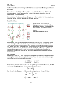 Entladekondensatoren zur Zündung elektrischer Anzünder