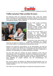 Treffen zwischen Fidel und Ban Ki-moon