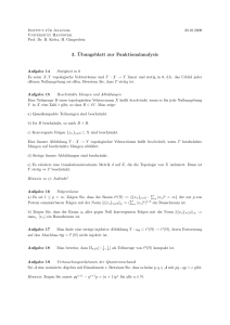 3. ¨Ubungsblatt zur Funktionalanalysis