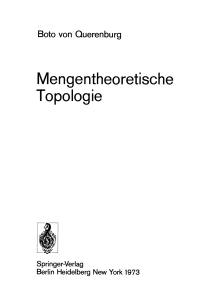 Mengentheoretische Topologie