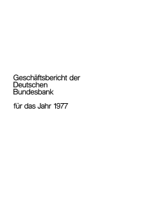 Geschäftsbericht der Deutschen Bundesbank für das Jahr 1977