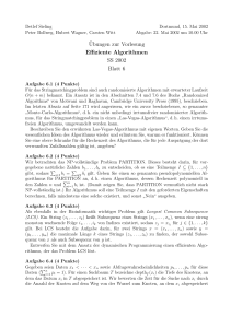 ¨Ubungen zur Vorlesung Effiziente Algorithmen SS 2002 Blatt 6