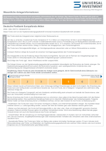Wesentliche Anlegerinformationen Deutsche