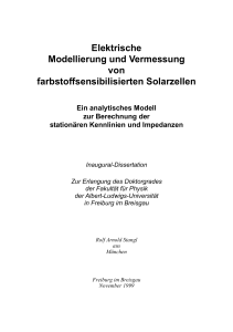 Elektrische Modellierung und Vermessung von