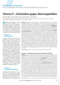 Vitamin C – Antioxidans gegen Atemwegsinfekte