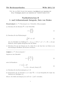 T0: Rechenmethoden WiSe 2011/12 Nachholtutorium B 1