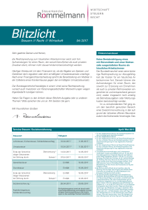 Mandantenbrief Blitzlicht 04/2017