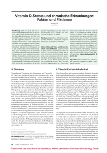 Vitamin-D-Status und chronische Erkrankungen: Fakten und Fiktionen