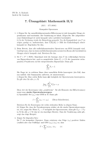 7. ¨Ubungsblatt Mathematik II/2