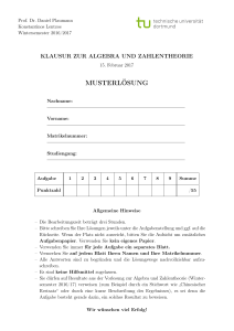 musterlösung - Mathematik, TU Dortmund