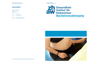 Infobrosch&uuml;re BSc Hebamme ZHAW Z&uuml;rich