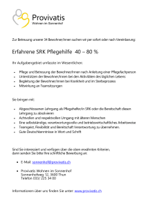 Erfahrene SRK Pflegehilfe 40 – 80