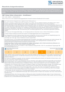 Wesentliche Anlegerinformationen HMT Global Aktien Infrastruktur