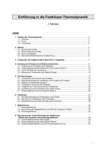 Einführung in die Thermodynamik