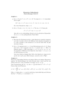 Elementare Zahlentheorie Musterlösungen Zettel 9 Aufgabe 1. a
