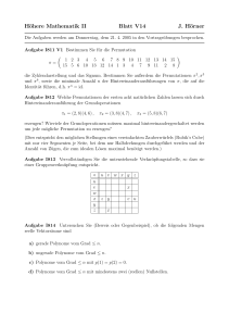 Höhere Mathematik II Blatt V14 J. Hörner