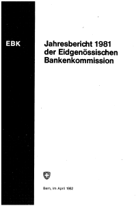 Jahresbericht 1981 der Eidgenössischen Bankenkommission